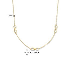 verguld collier infinity