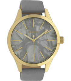 OOZOO Timepieces grijs/goud 45 mm C10071