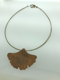 Ginkgo collier koper groot