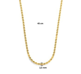 Collier koord 2,5 mm 45 cm