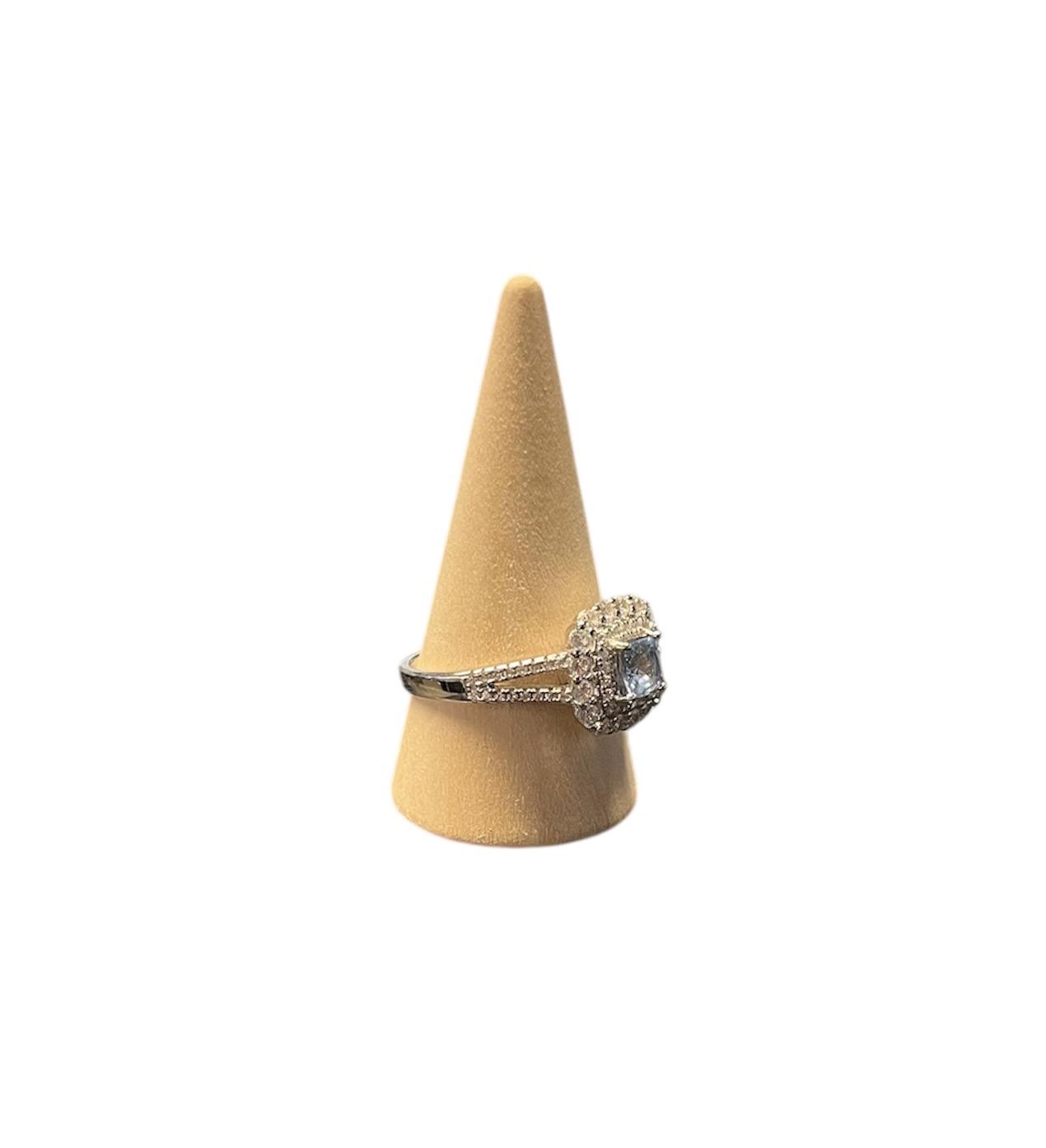Handgemaakte zilveren aquamarine ring