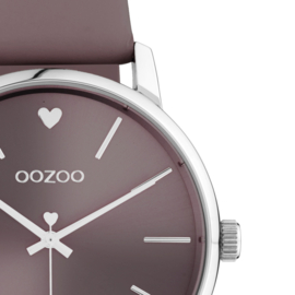 OOZOO Timepiece mauve hartje 40 mm