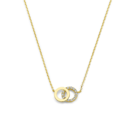 9k collier zirkonia 40 - 42 - 44 cm