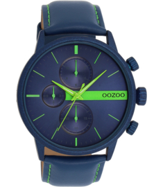 OOZOO Timepieces blauw 45 mm C11228