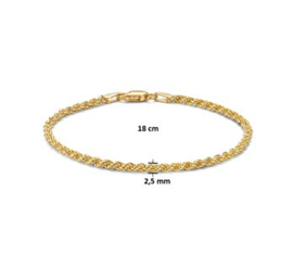 Armband koord 2,5 mm 18 cm