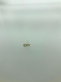 Gouden oorknopjes infinity teken