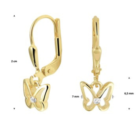 Gouden oorhangers vlinder