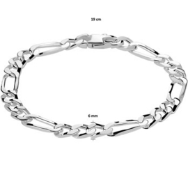 Armband figaro 6,0 mm 19 cm