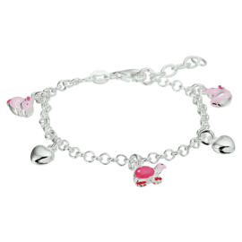 armband hart en dieren 13 + 2 cm