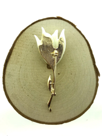 Broche witte tulp