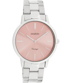 OOZOO Vintage zilver/roze 38 mm