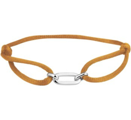 Armband satijn caramel