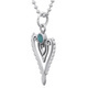 zilveren ketting hanger met turkoois