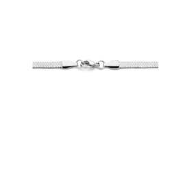 zilveren ketting : platte slang