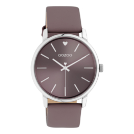 OOZOO Timepiece mauve hartje 40 mm