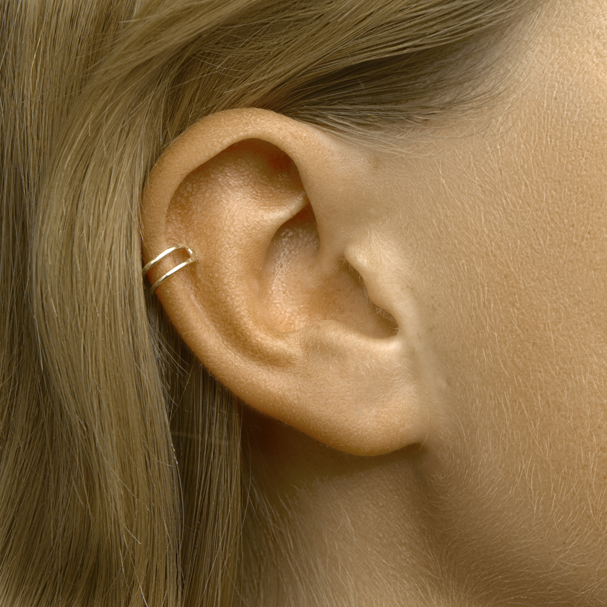 14k Geelgouden earcuff 10x4.3mm