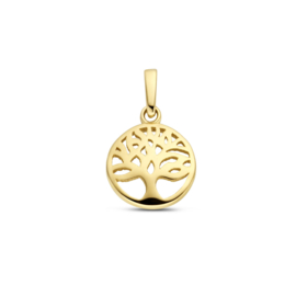 gouden ketting hanger: levensboom