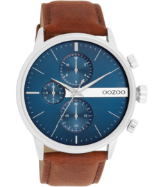 OOZOO Timepieces bruin/blauw 45 mm C11221