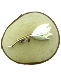 Broche witte tulp