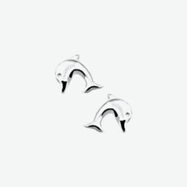 Zilveren oorstekers dolfijn