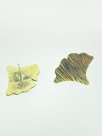 Ginkgo oorsteker messing