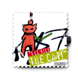 STAMPS-horloge I'll kill the cat