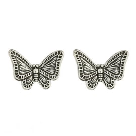 zilveren oorknopjes: vlinder