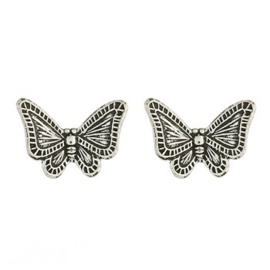 zilveren oorknopjes: vlinder