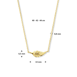 9k collier veer 40 - 42 - 44 cm