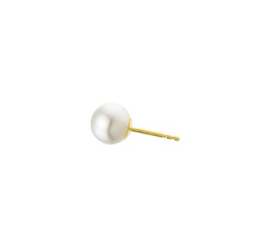 Gouden oorknopjes parel 3 mm