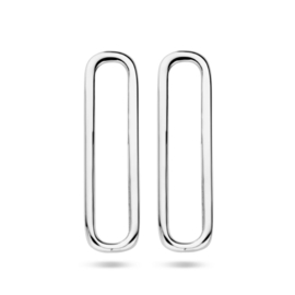 Zilveren oorstekers paperclip