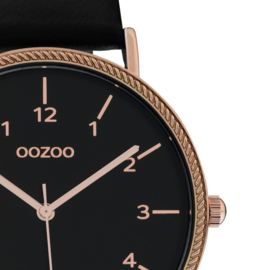 OOZOO Timepieces rosé/zwart 40 mm 10823