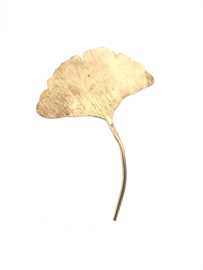 Ginkgo broche koper  groot