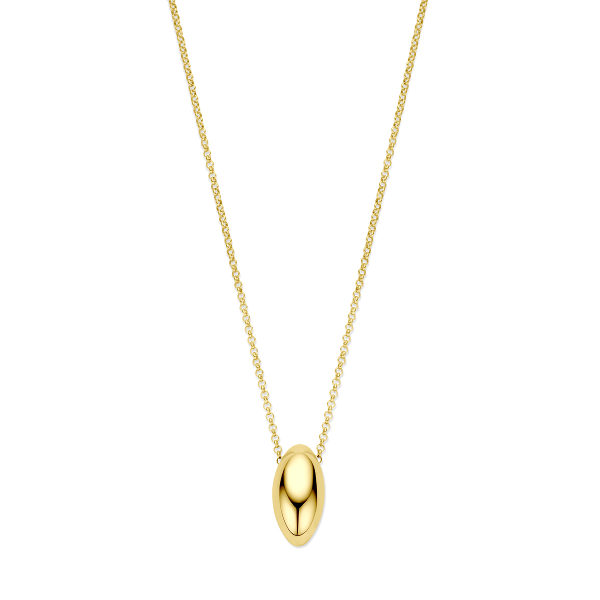 collier 41 + 4 cm 3 micron + oorknoppen 20 mm 1 micron