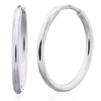 zilveren klapoorringen 17 mm