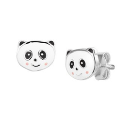 Zilveren oorstekers panda
