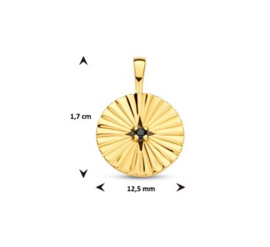 hanger rondje gediamanteerd zirkonia