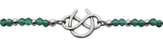 armband met zilver: Lucky forever
