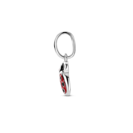 ketting hanger: lieveheersbeestje emaille