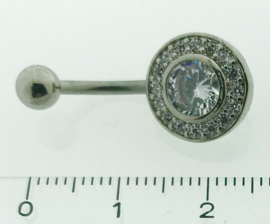 Navelpiercing zirkonia-diamant