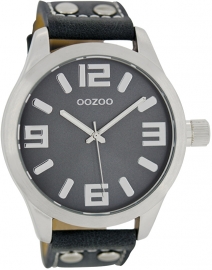 OOZOO horloge donkerblauw 46 MM