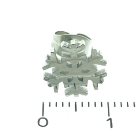 Edelstalen oorstekers sneeuwvlok