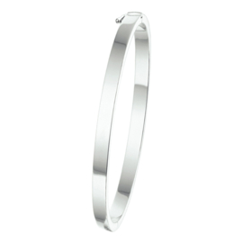 Zilveren bangle armband met scharnier