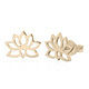 zilver vergulde oorknopjes: lotus