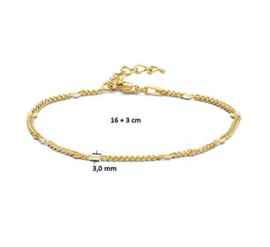 Armband plaatjes 3,0 mm 16 + 3 cm