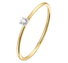 Gouden bicolor ring diamant