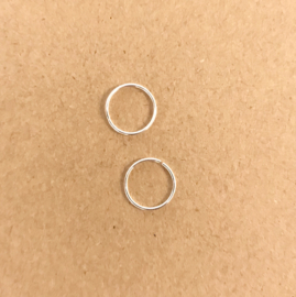 Zilveren neusringetjes 10 mm