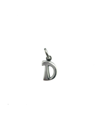 Zilveren letter bedel D