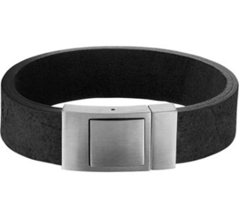 Armband leer mat 18 mm 21 cm