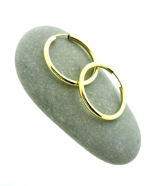 Gouden oorringen 2,5 cm